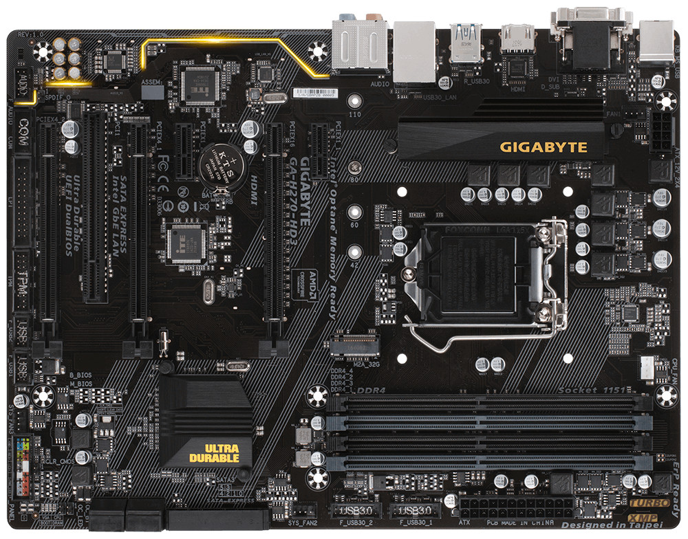 FOR Gigabyte GA-H270-HD3 H270-HD3 DDR4 H270 LGA1151 Motherboard Test OK