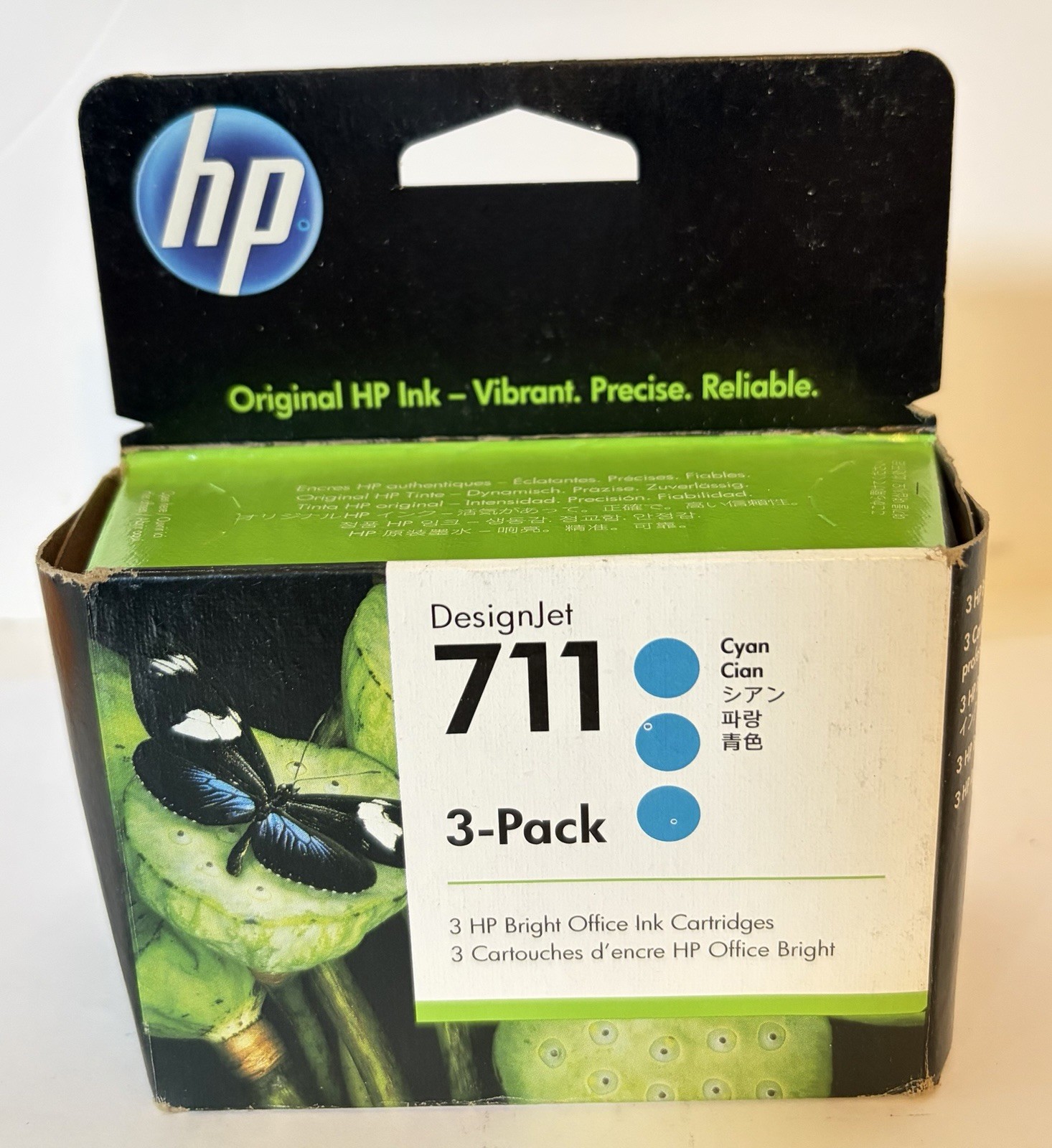 2021 Genuine HP 711 Cyan 29ml Original Ink Cartridges CZ134A 3-Pack OEM