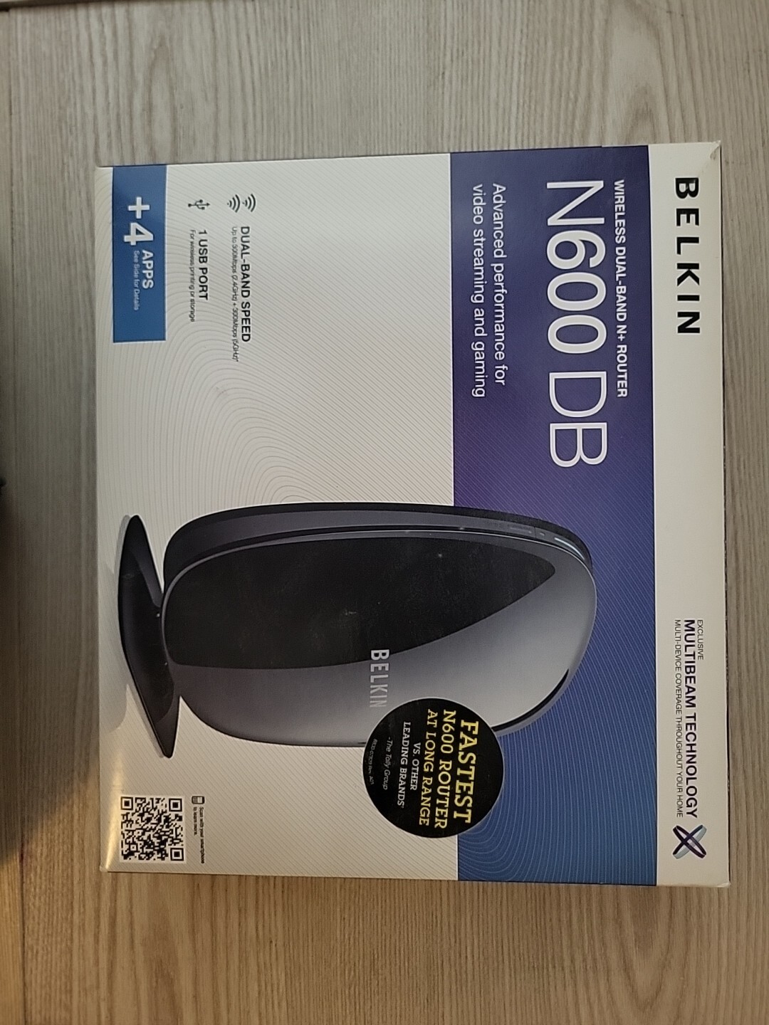 1C Belkin N600 DB Wi-Fi Dual Band Wireless Router 300 Mbps USB Card Not Included