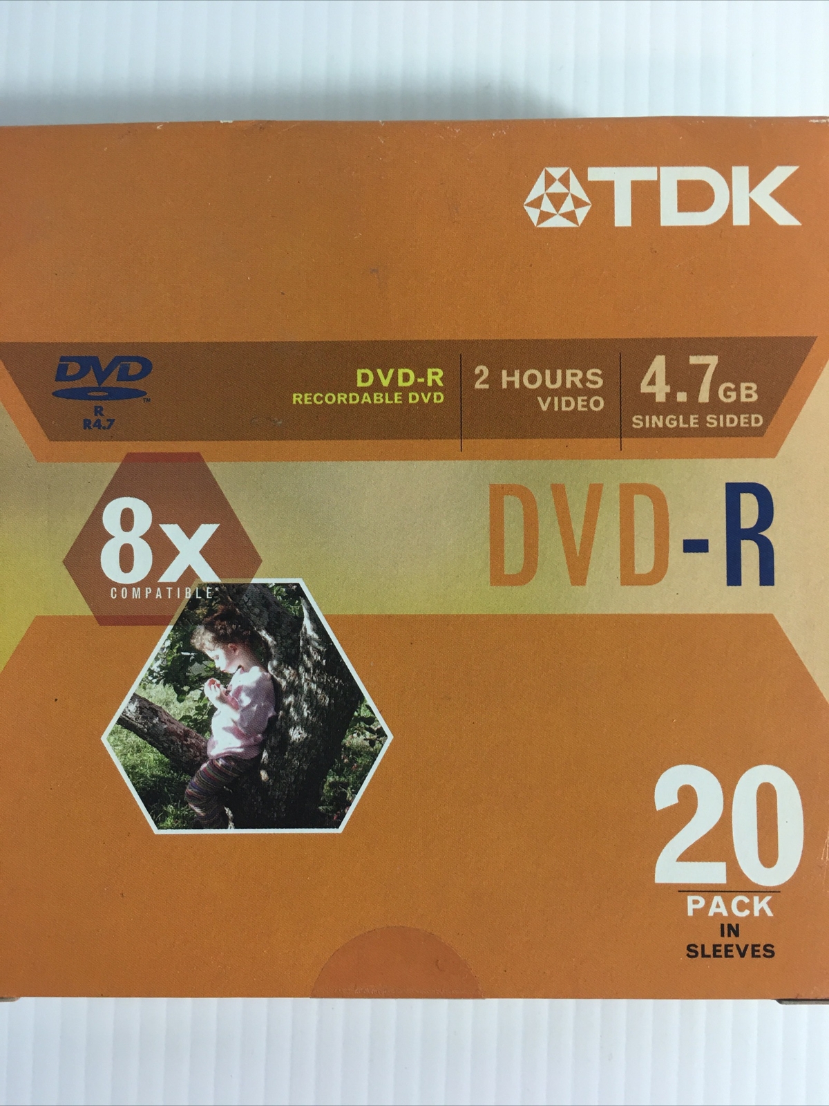 TDK DVD-R Recordable DVD 2hrs 4.7GB 8X Compatible 20 Pack Factory Sealed