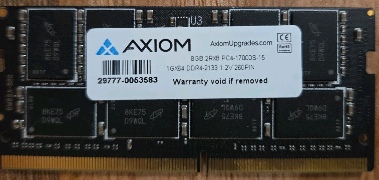 AXIOM 8GB DDR4-2133 PC4-17000S SO-DIMM Laptop Notebook RAM Memory Module