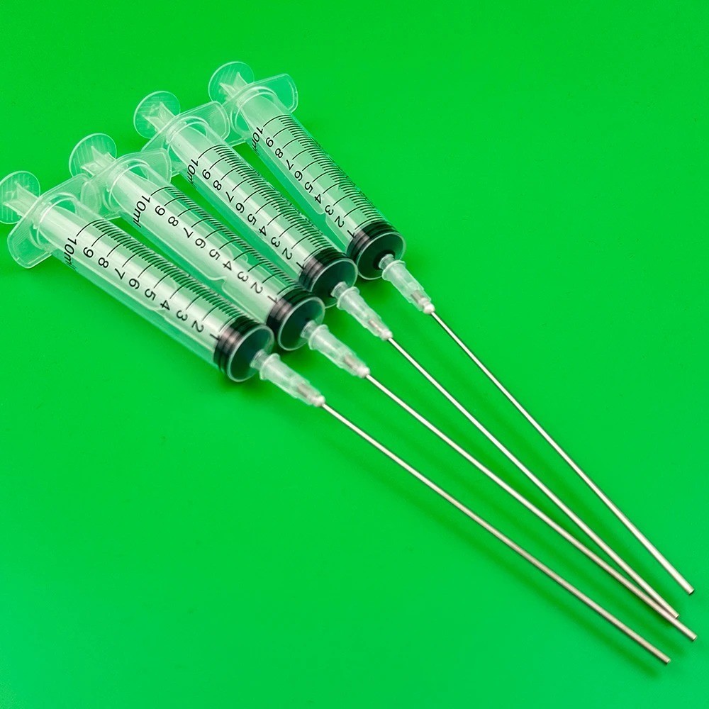4x 10ml Ink Refill Syringe with 10cm Needle for Inkjet Printer CISS Cartridges