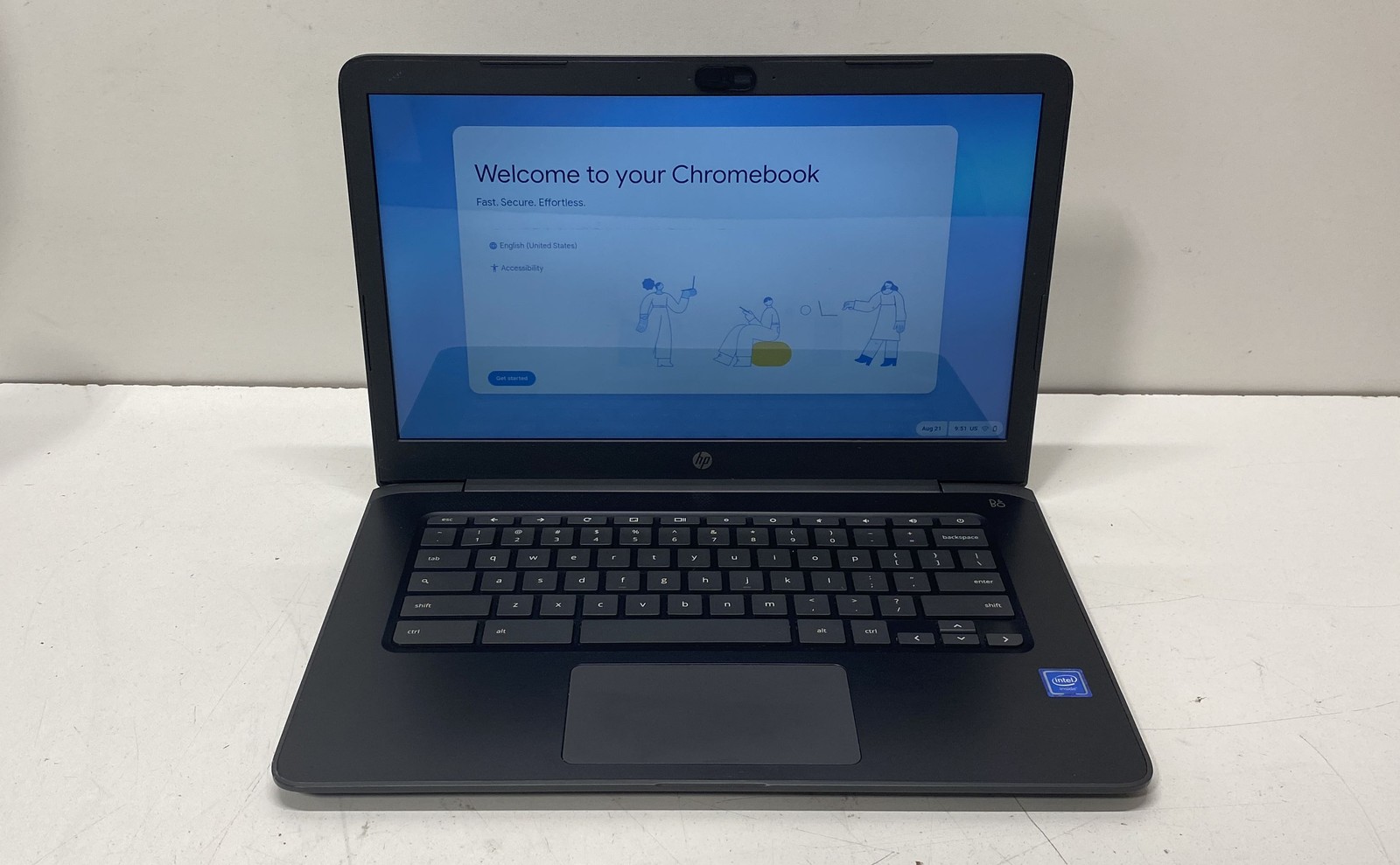 HP Chromebook 14-ca061dx 14" Laptop Intel 4GB RAM 32GB eMMC ChromeOS
