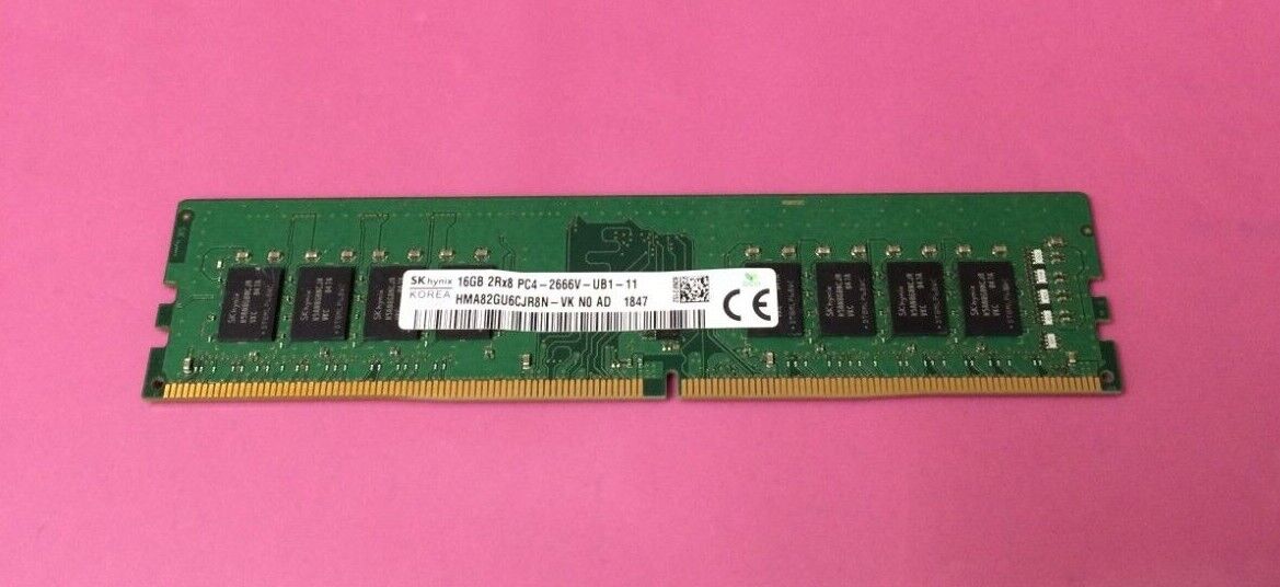 SK Hynix/Micron 1x16GB PC4-2666V DDR4 Desktop Memory RAM