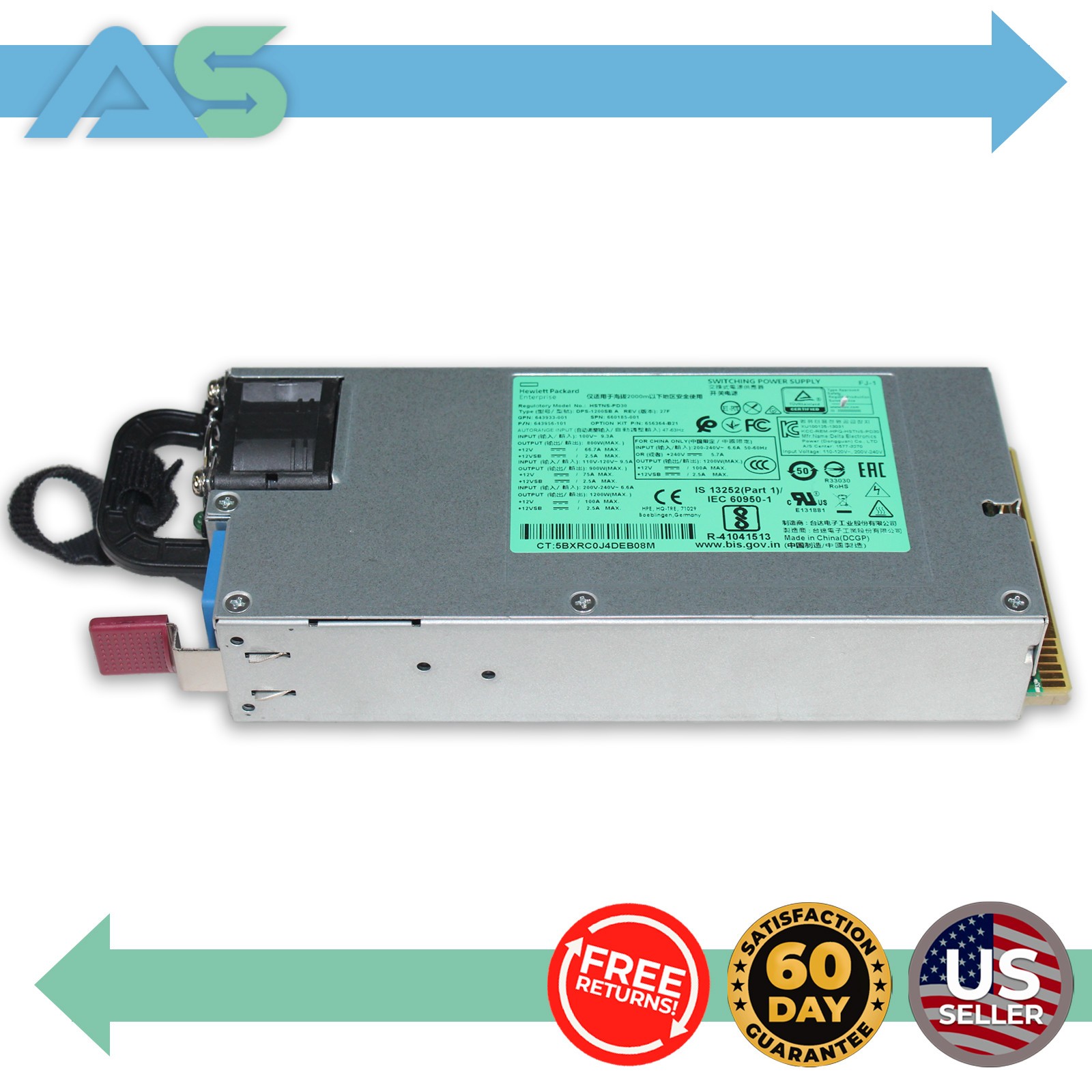 HPE HSTNS-PD30 Common Slot Platinum Plus Switching Power Supply | 656364-B21