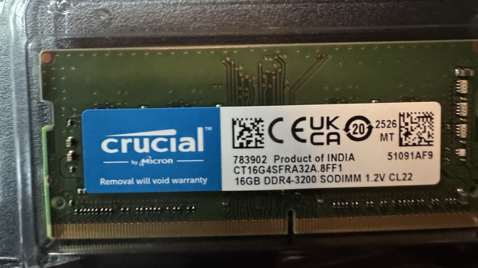 Lots Of (2) crucial 16gb ddr4 sodimm