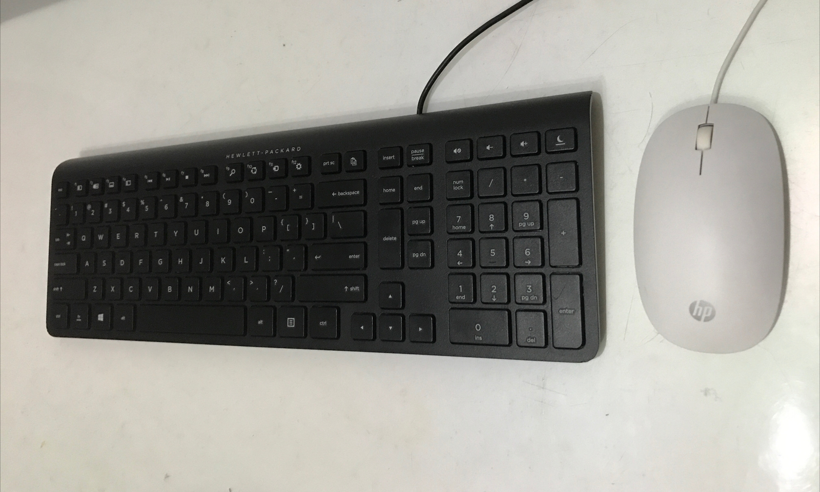 HP SK-2026 USB Black Keyboard With HP P001M Optical Mouse ~Ships Same Day~