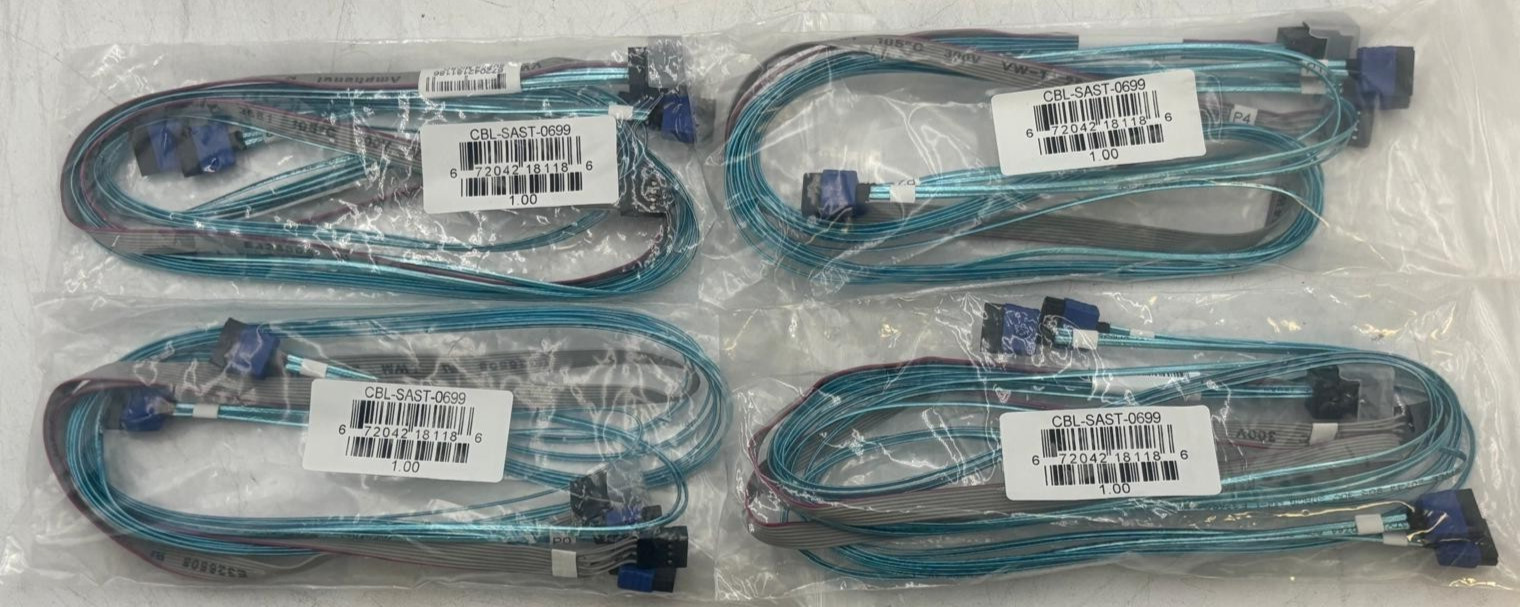 Lot of 4 Supermicro CBL-SAST-0699 75cm Cable
