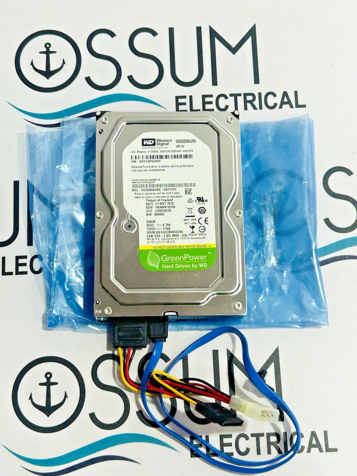 WESTERN DIGITAL WD5000AURX 500GB Hard Drive FREE FAST SHIPPING
