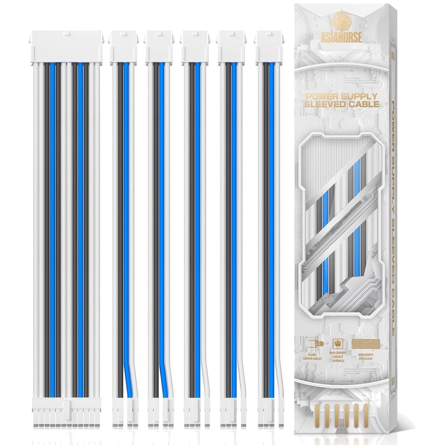 Enhance Performance with Custom Cable Kit - Blue-White