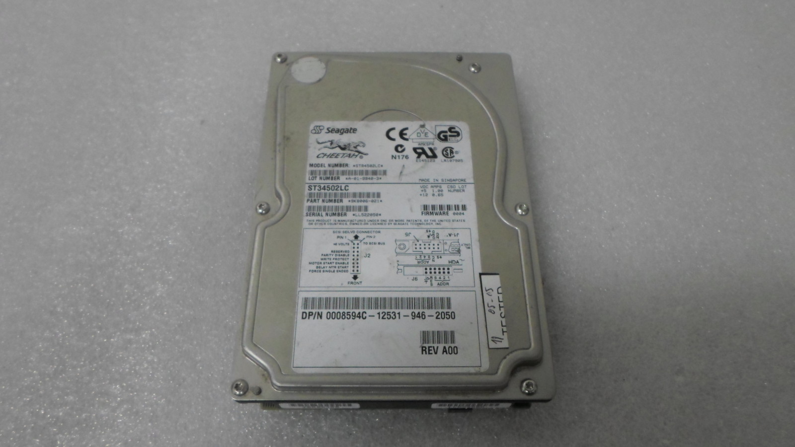 Seagate Dell ST34502LC 9K8006-021 0008594C 8594C 4.3GB Ultra 2 Wide SCSI HDD 10K