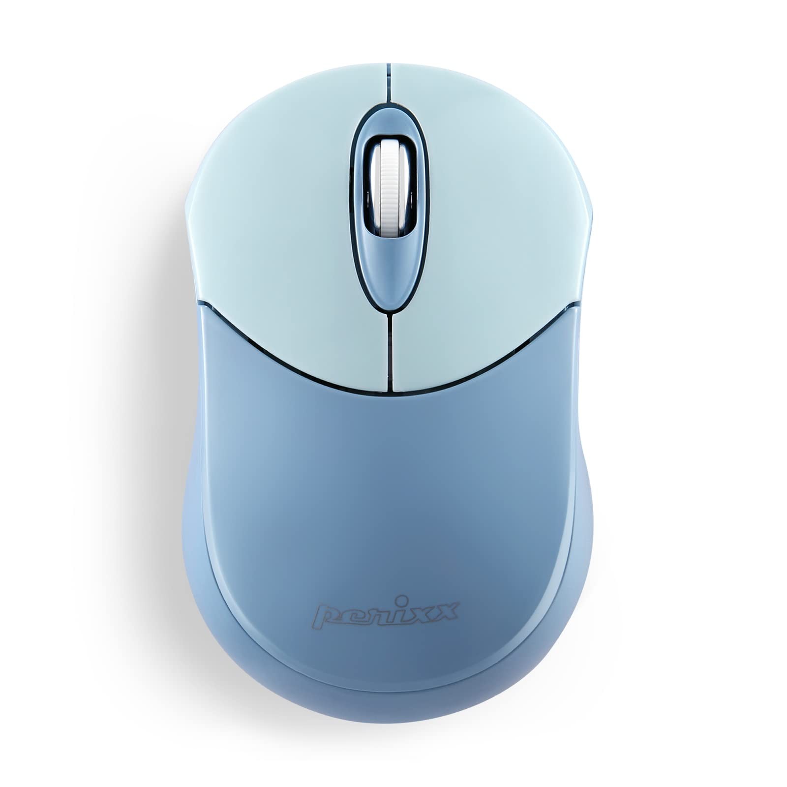 Perixx PERIMICE-802BL Wireless Bluetooth Mouse - Portable Pack of 1, Blue