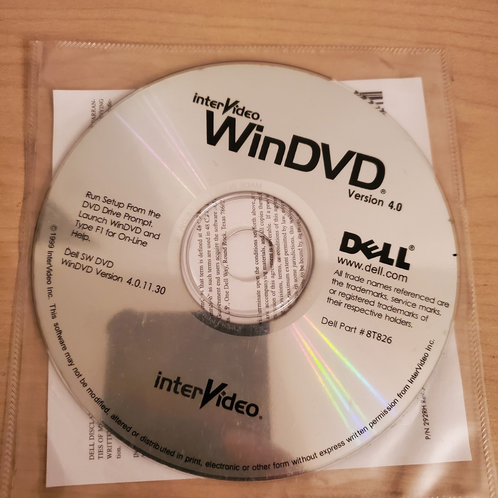 New InterVideo WinDVD Version 4.0 - DELL P\N 7T894 in SEALED package