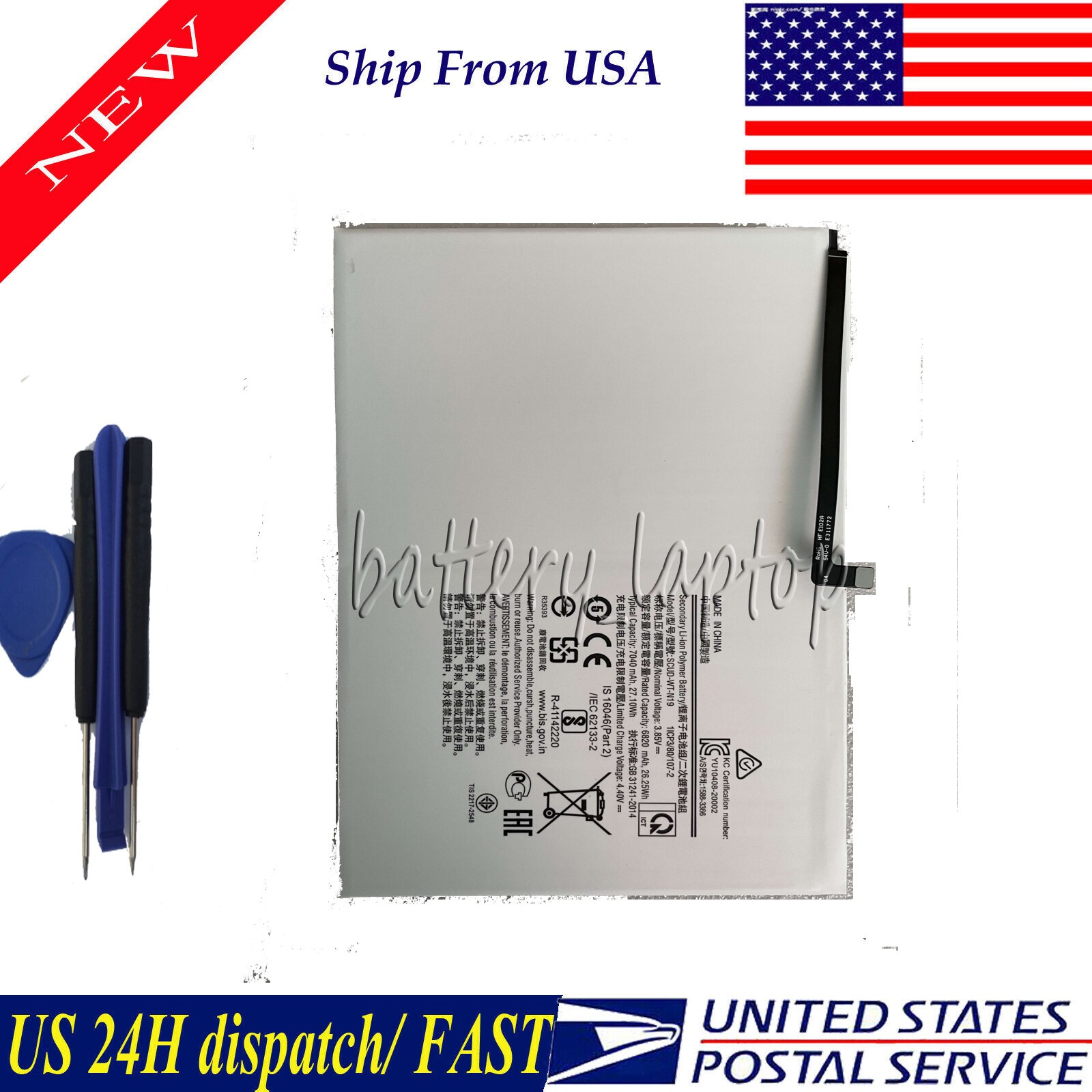  Tablet Battery for Samsung SM-T505 Galaxy Tab A7 10.4 2020 SM-T500 SCUD-WT-N19