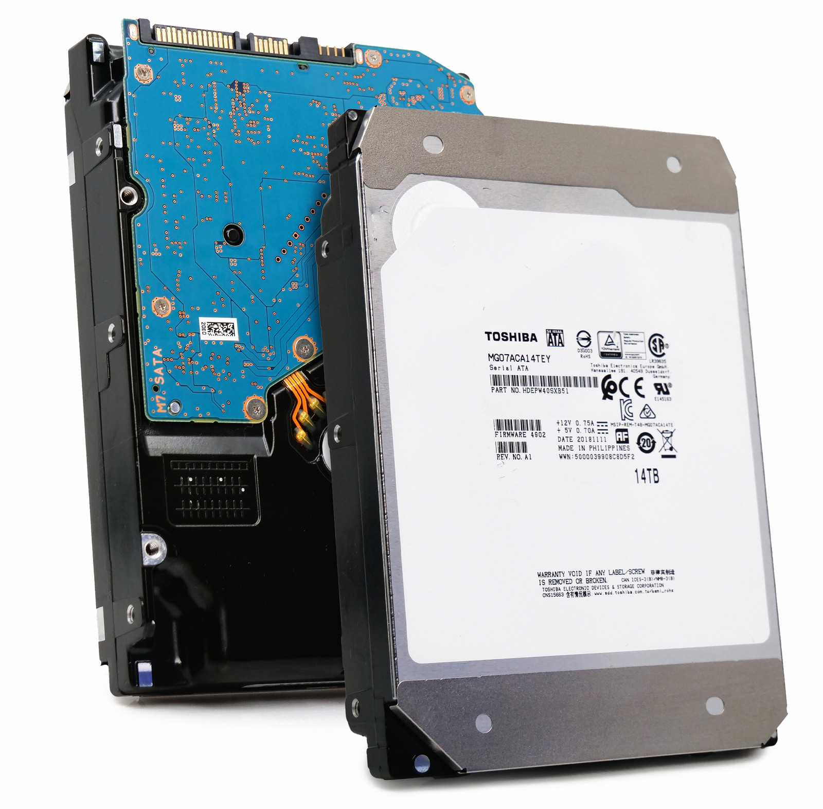 Toshiba 14TB MG07 MG07ACA14TEY 7.2K RPM SATA 6Gb/s 512e 3.5" Enterprise HDD