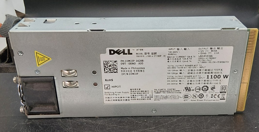 Dell 1100W Server Power Supply 7001515-J100/Z1100P-00
