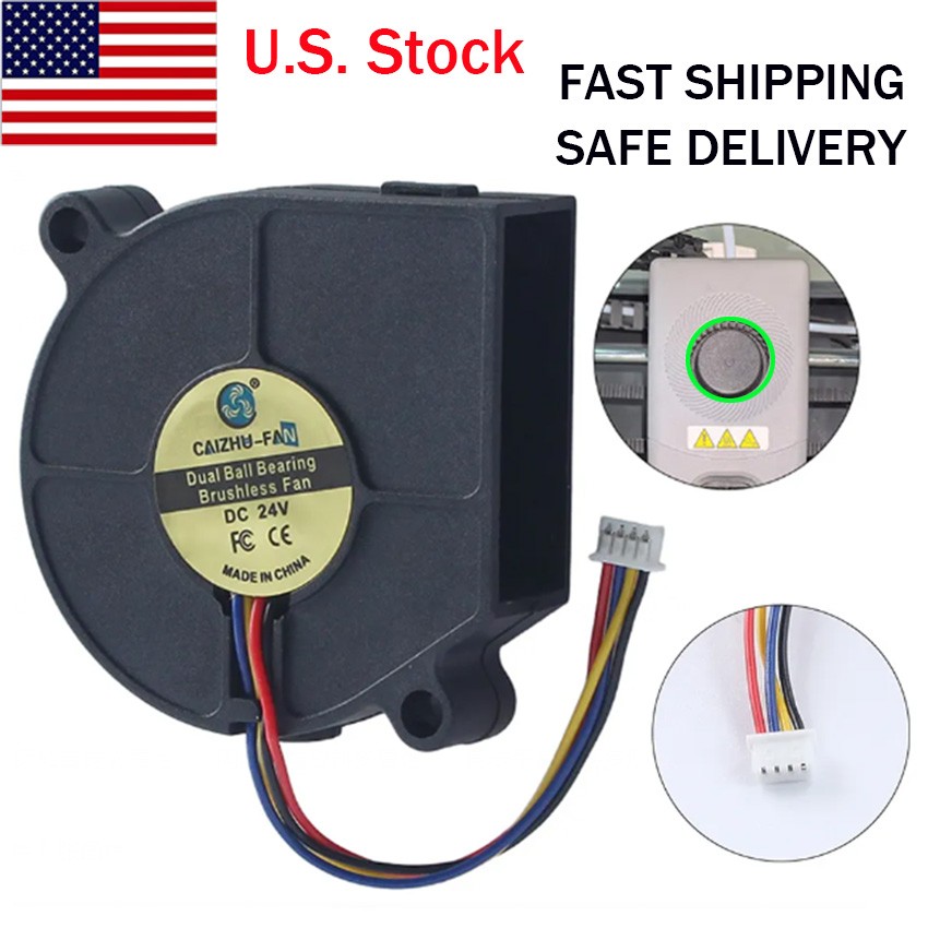 For Flashforge AD 5M Pro 3D Printer 5015 24V Extrusion Head Turbo Cooling Fan