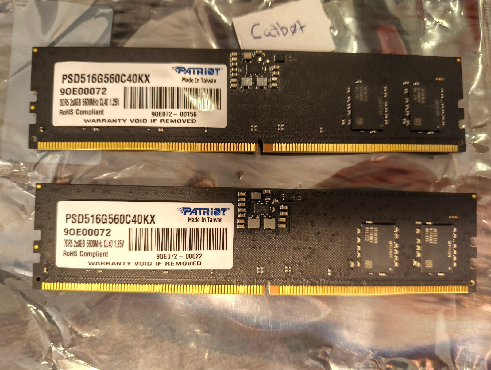 Patriot 8GB DDR5-5600 CL40 PSD516G560C40KX Desktop Memory RAM