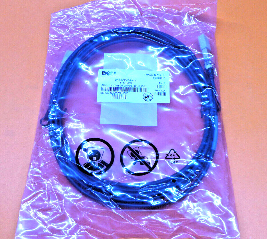 New Genuine Dell Force10 SFP+5M Twinax SFP Port Cable 358VV