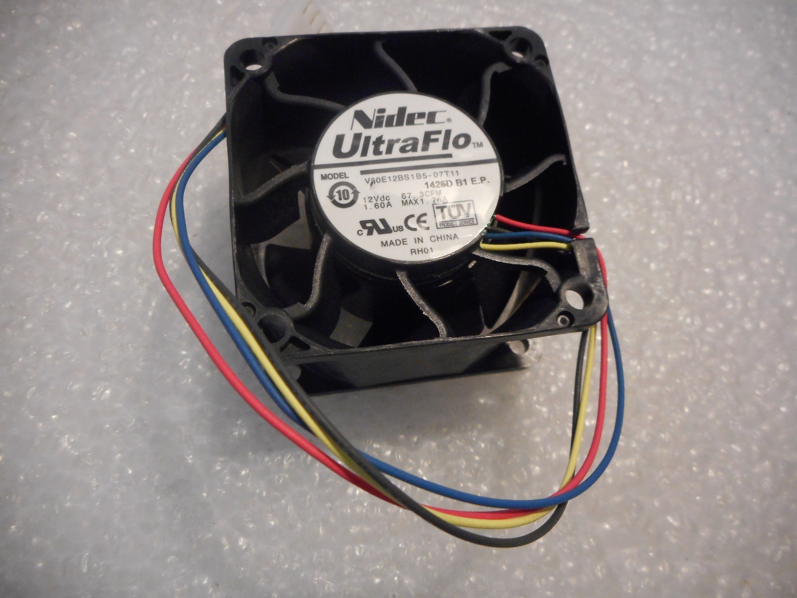 0H2K1D  New Nidec UltraFlo Fan V60E12BS1B5-07T11 4-pin 12V 1.60A H2K1D 