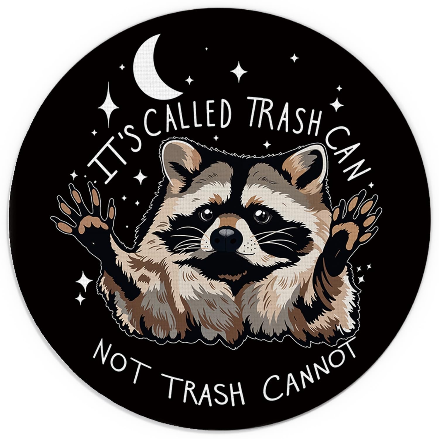 Funny Raccoon Trash Can Not Cannot Mouse Pad 7.9x7.9 Inch Cute Desk Decor