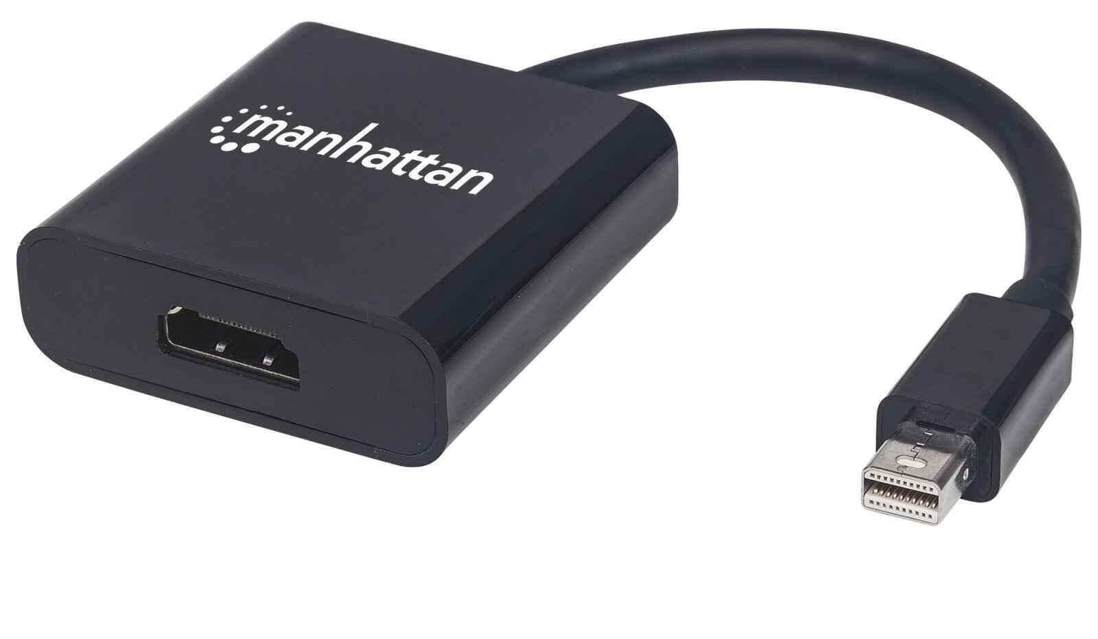 Manhattan Mini DisplayPort 1.2a to HDMI Adapter Cable, 4K@60Hz, Active, 19.5cm, 