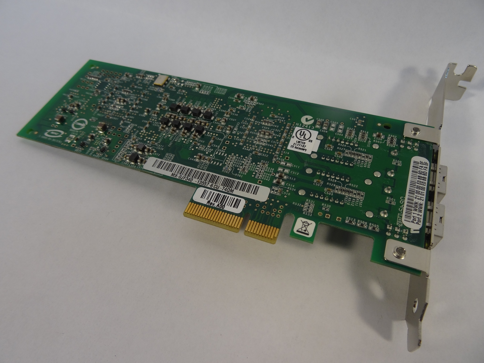 JF340 - DELL QLOGIC QLE2462 DELL DUAL LC PCI-EX4 4GB/S SP HOST BUS ADAPTER CARD