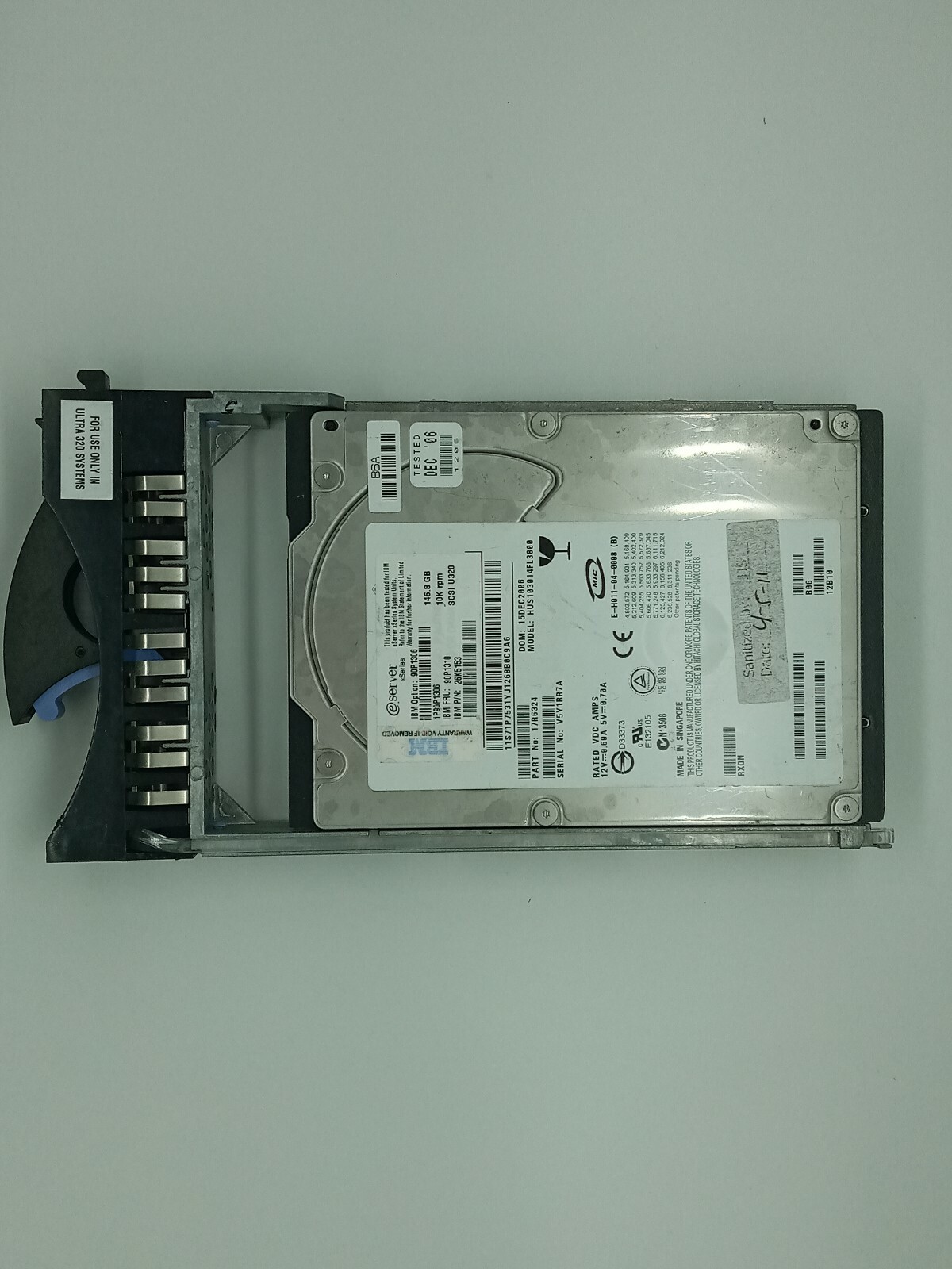 IBM 90P1306 90P1310 26K5153 17R6324 146GB 10K ULTRA320 SCSI DRIVE