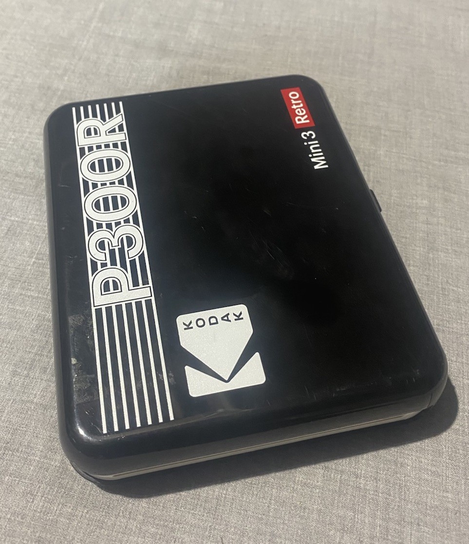 Kodak Mini 3 P300R Portable Photo Printer 3x3"  Black ***See Description ***