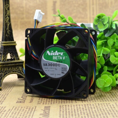 Nidec BETAV VA300DC V35072-35 12V 0.9A 8cm 80*80*38 4 wire chassis fan