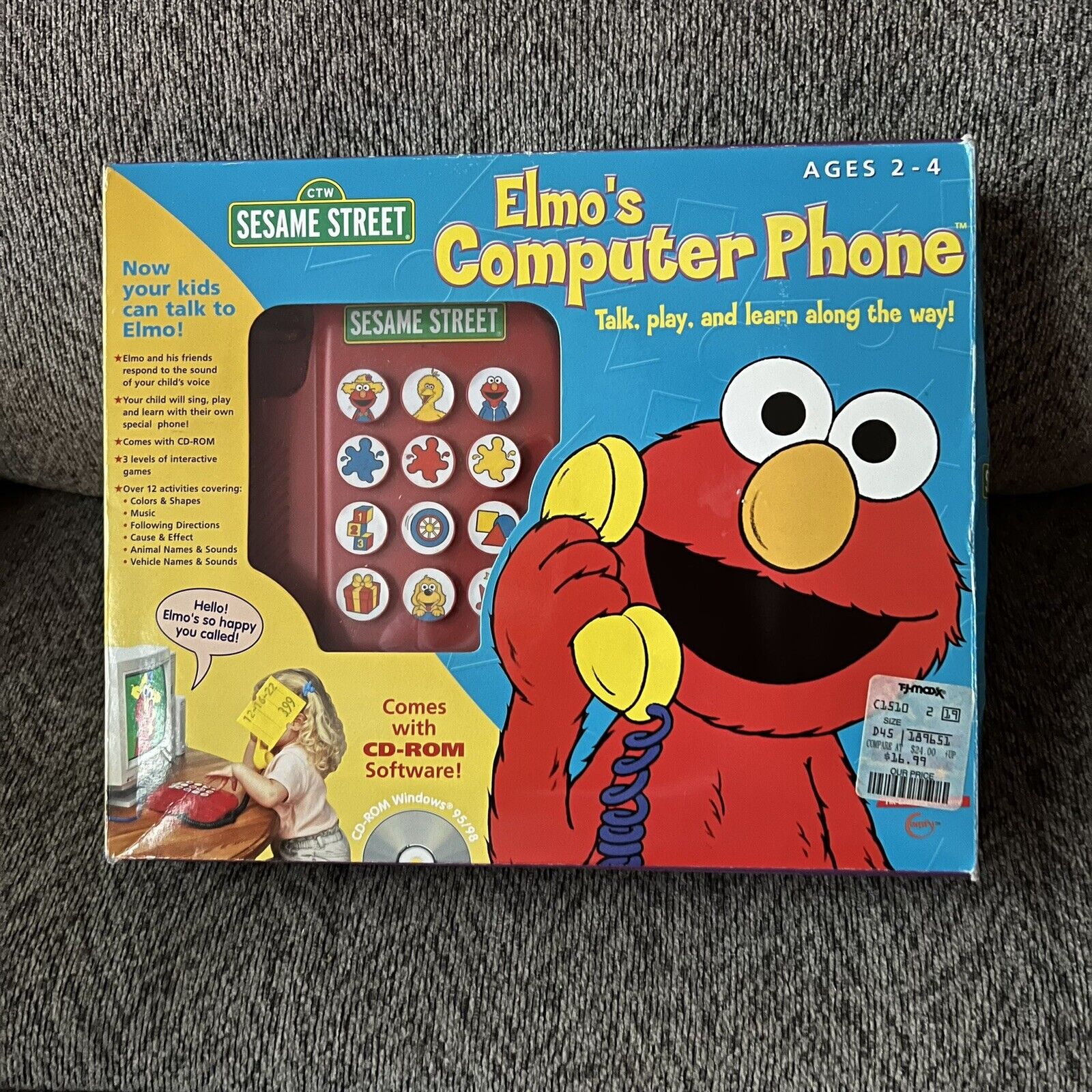 Sesame Street Elmo’s Computer Phone CD 1999 Sony Wonder Good Condition