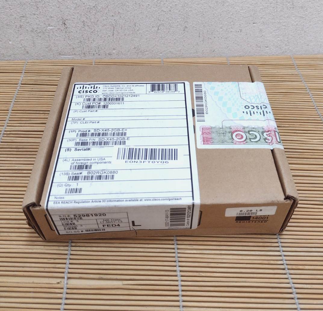 New Cisco SD-X45-2GB-E Catalyst 4500 2GB SD Memory Card New Sealed