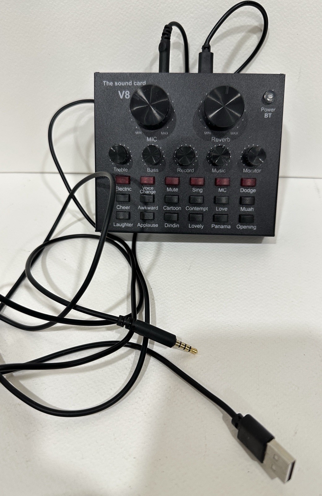 REMALL V8 -Live the sound Card- USB V8 Live External Sound Mixer Board