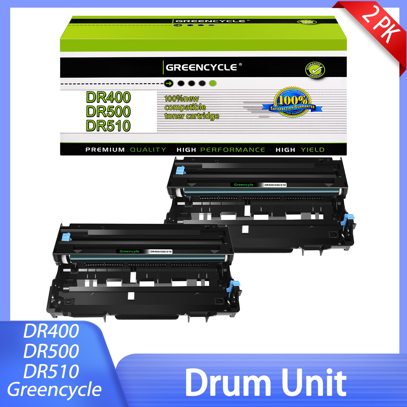 2x Drum Unit Fits Brother DR-510 MFC-8120 MFC-8220 MFC-8440D MFC-8840 MFC-8840D