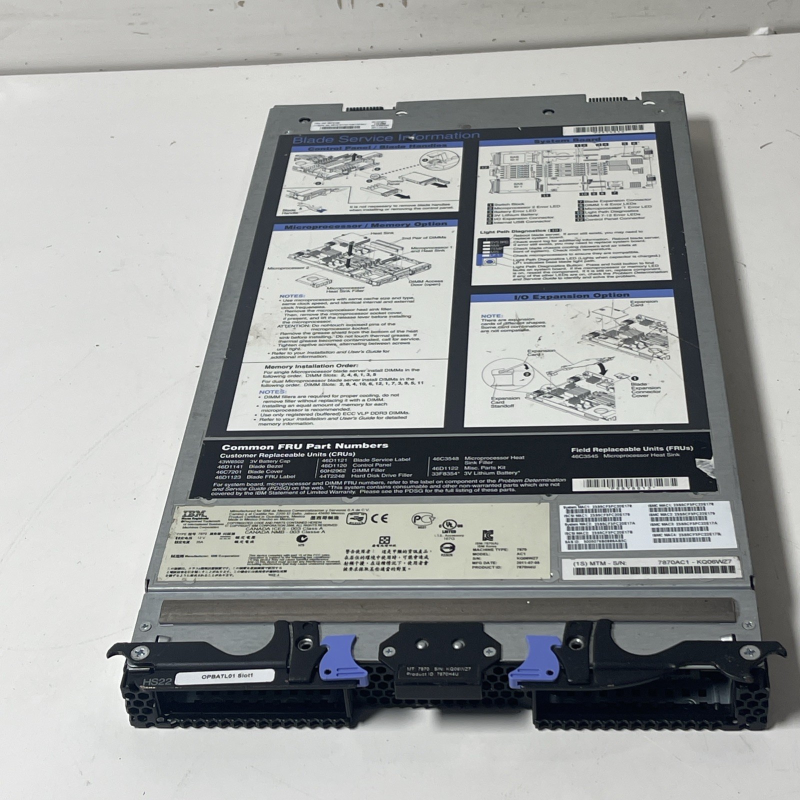 IBM HS22 7870-AC1  2x INTEL XEON 5670 11x8  Gb (88)RAM