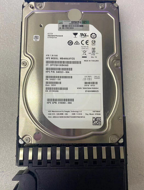 Fit FOR HPE MSA 4TB 12G SAS 7.2K 3.5IN MIDLINE HARD DRIVE K2Q82A 801557-001