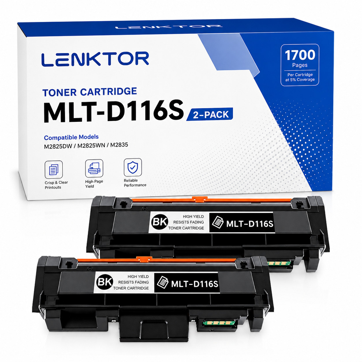 MLT-D116S 2PK Black Toner for Xpress M2625 M2625D M2825DW M2835DW M2875FW 2885FW