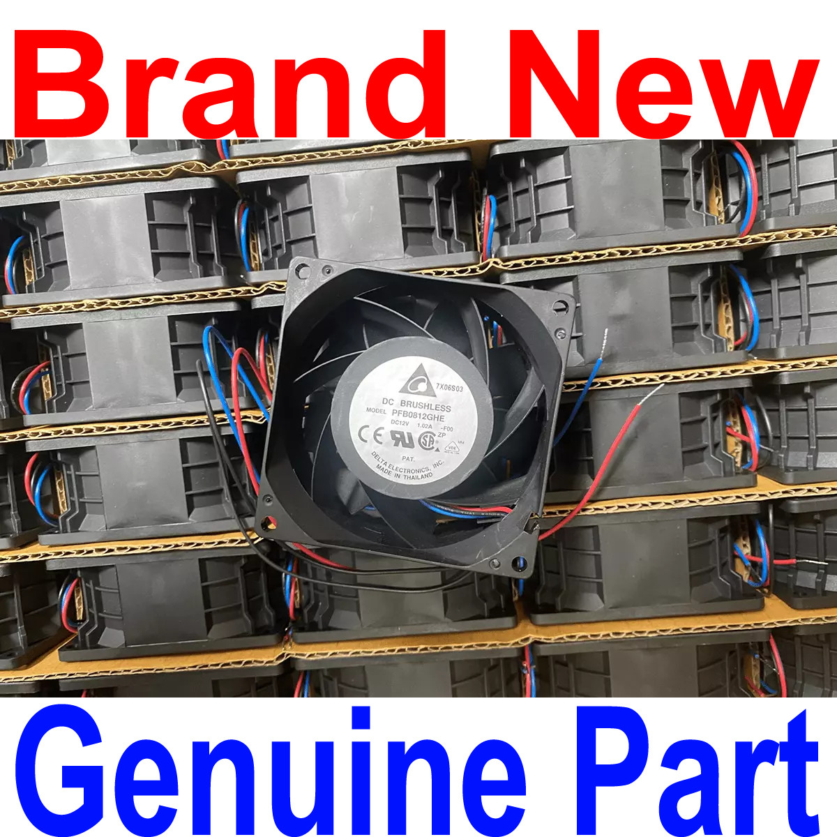 Delta PFB0812GHE F00 80x80x38MM Tach DC 12V Fan Large Air Flow 6100 RPM