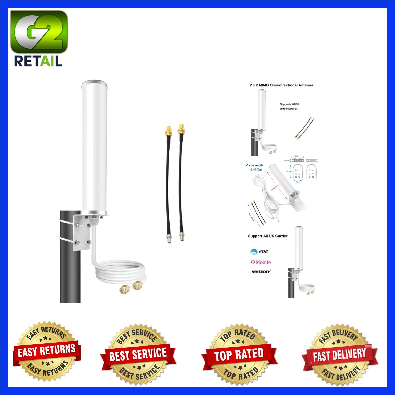 High-Gain 4G LTE/5G MIMO Antenna for Netgear Nighthawk - Ultimate Signal Booster