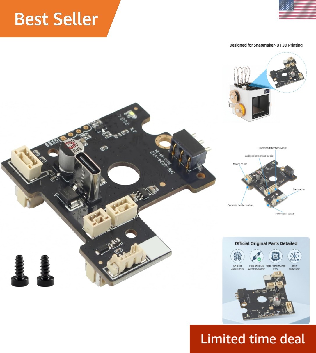 Upgrade Toolhead PCB for Snapmaker-U1 3D Printer: Printhead Circuit Board Ext...