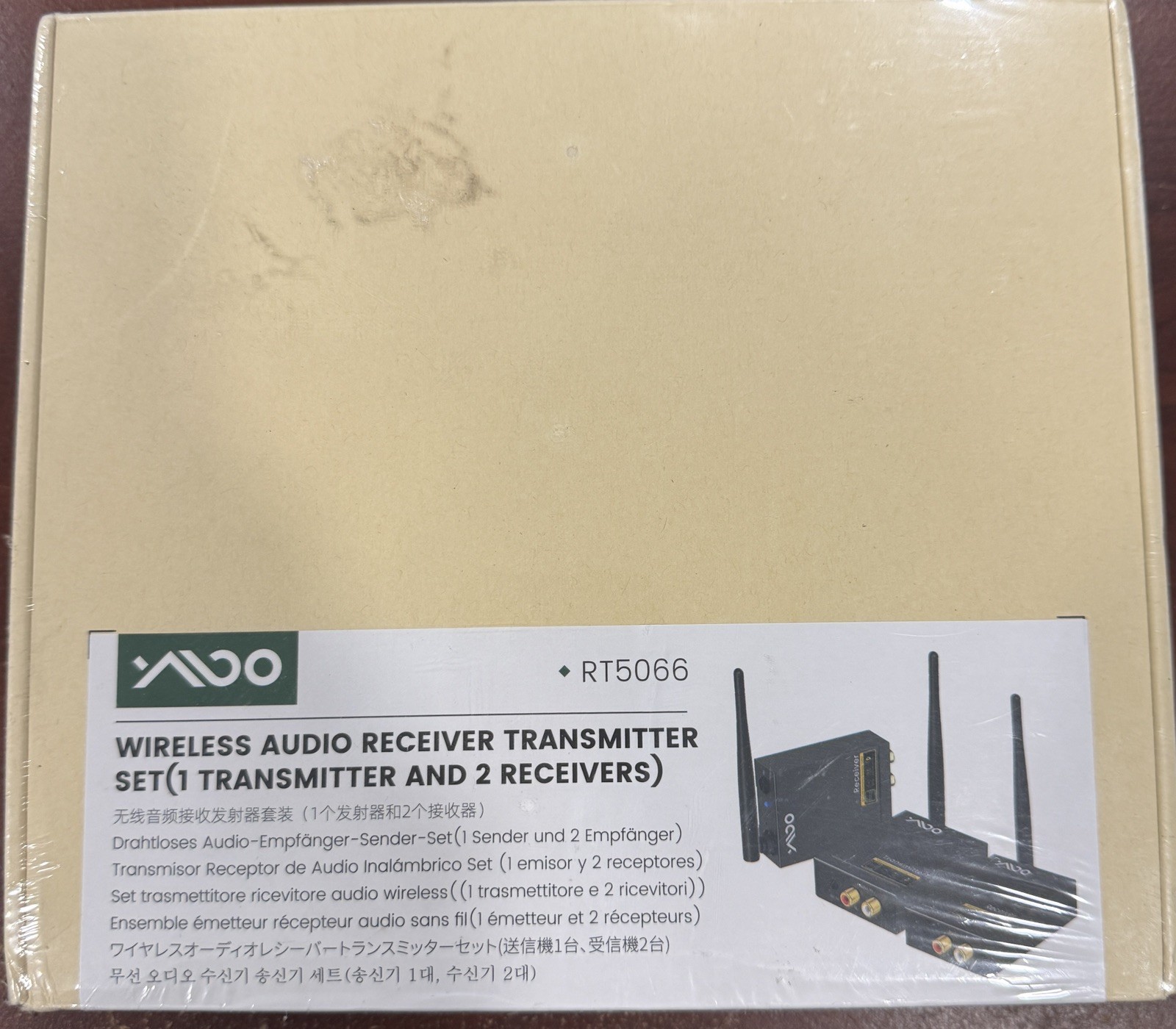 1Mii RT5066 2.4GHz Wireless Audio Transmitter Receiver 320FT RCA AUX 1TX 1RX