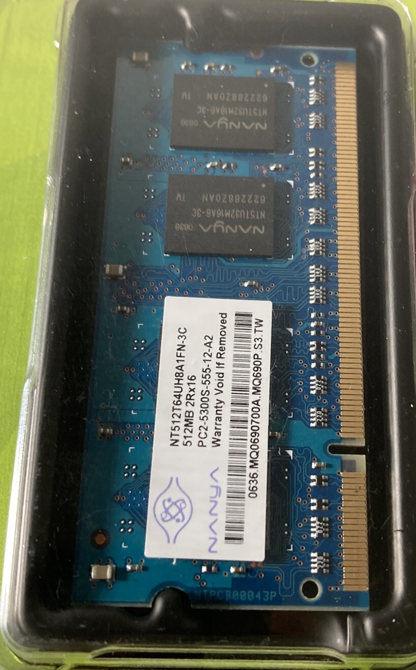 X2 NANYA PC2-5300 512mb     2 PACK