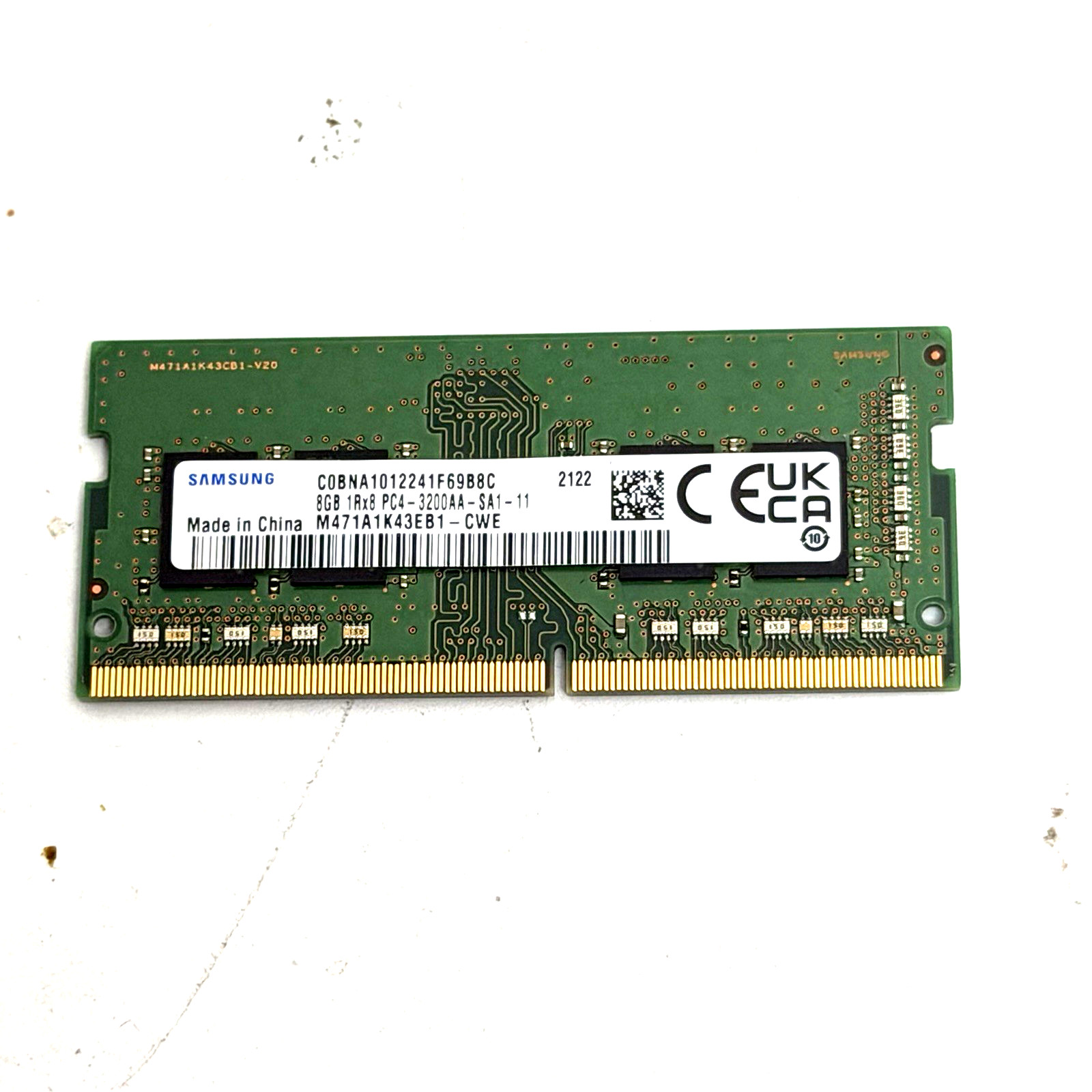 Samsung 8GB DDR4 SO-DIMM PC4-3200AA Laptop RAM M471A1K43DB1-CWE tested