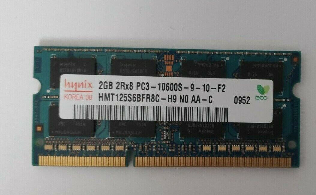 Hynix HMT125S6TFR8C-H9 2GB PC3-10600S-9-10-F2 DDR3-1333MHz Laptop Memory SODIMM 