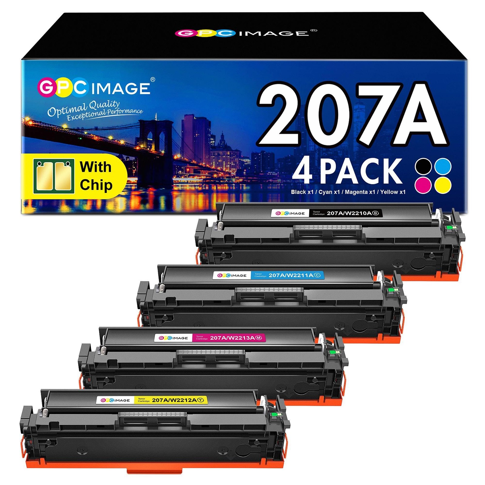 207A 207X MFP M283fdw Toner with Chip Compatible for HP 207A 207X M255dw