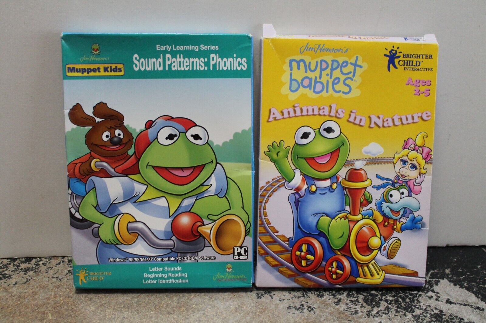 MUPPET BABIES PC/CD-Rom games--Animals in Nature; Sound Patterns: Phonics