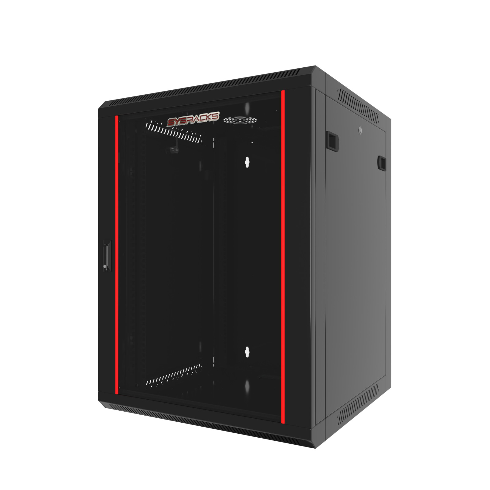 Sysracks 15U Wall Mount Network Rack Cabinet 18" Deep 19" Glass Door