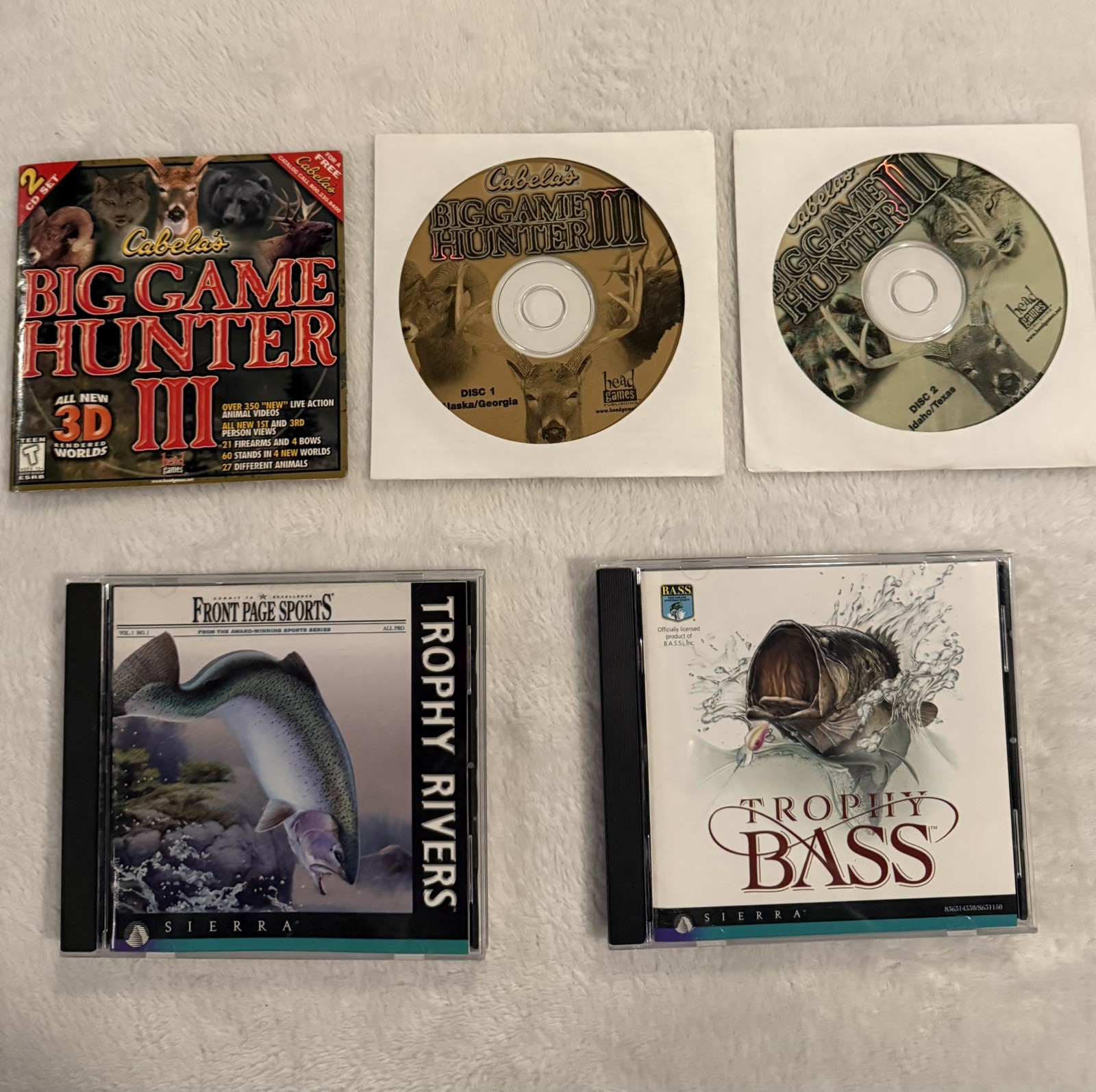 Video PC Games Cabelas Vintage Sierra Trophy Bass &  Rivers Big game Hunter III 