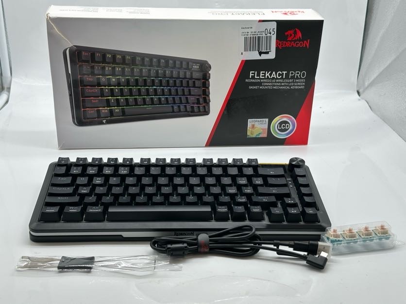 Redragon MCK708RGB-PRO FLEKACT RGB Wireless Mechanical with LCD display - Black