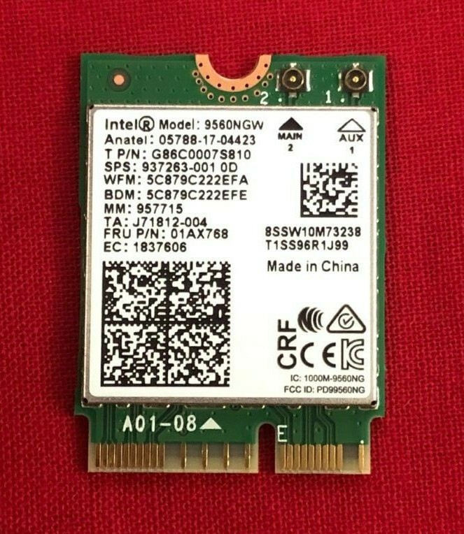 INTEL 9560NGW WIRELESS CARD 01AX768